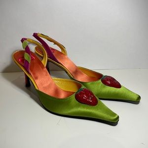 Escada Multi-Colored Strawberry Heels